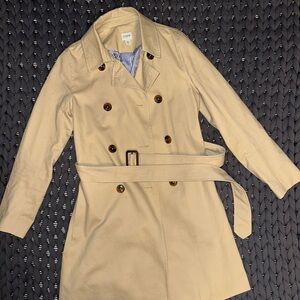 J. Crew Women's Tan Belted Trench Coat Size 00